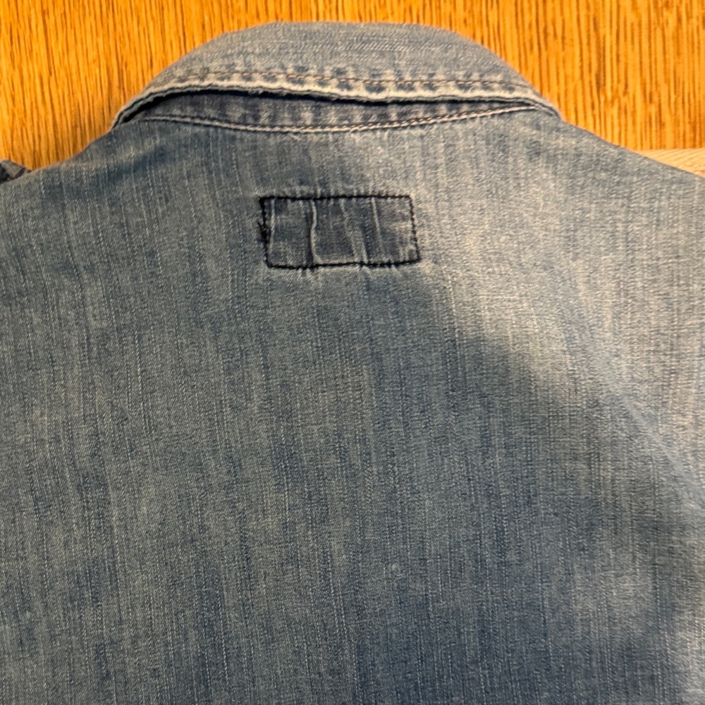 Current/Elliott Blue Denim Button-Down Shirt - image 7